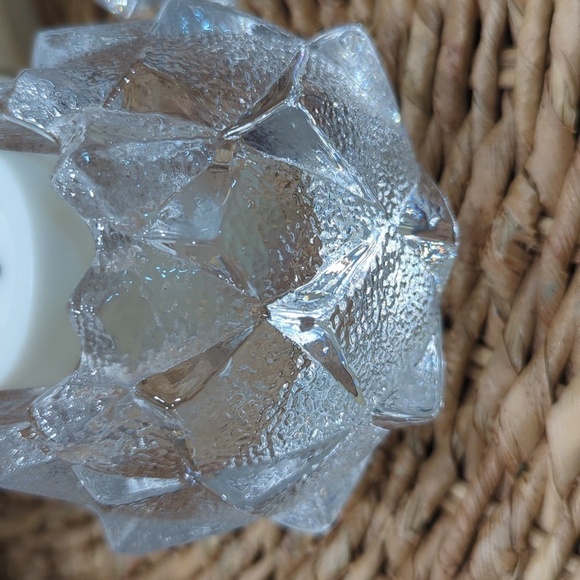 Set Of 2 Orrefors Firefly Sweden Crystal Votive Holders By Berit Johansson - Picture 2 of 4